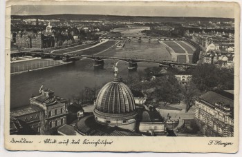 AK Foto Dresden Blick auf das Königsufer F.Hunger 1935