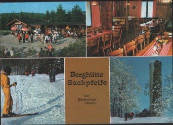 AK Berghütte Sackpfeife bei Biedenkopf Hessen 1970