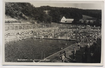 AK Foto Schwelm in Westfalen Schwelme Bad viele Menschen 1939