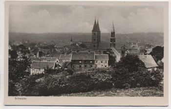 AK Foto Schwelm Ortsansicht mit Kirche 1952