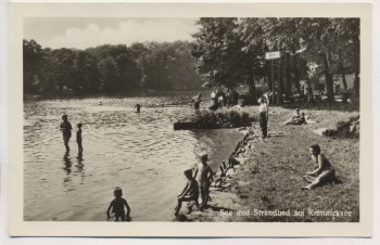 AK Foto Königs Wusterhausen See u. Strandbad am Krimnicksee viele Menschen 1953