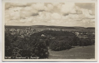 AK Foto Brilon Sauerland Fernsicht Ortsansicht Feldpost 1940