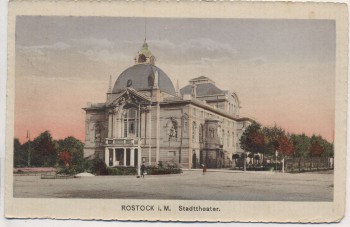 AK Rostock Stadttheater 1926