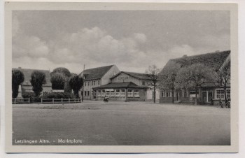 AK Letzlingen Altmark Marktplatz mit Konsum b. Gardelegen 1956