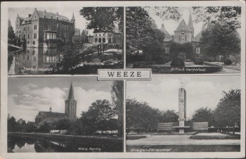 AK Weeze Schloß Wissen Hertefeld Krieger-Ehrenmal Niers Partie 1940