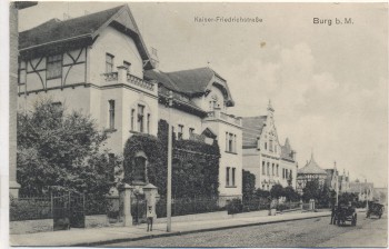 AK Burg b. Magdeburg Kaiser-Friedrichstraße 1915 RAR