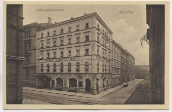 AK München Maxvorstadt Hotel Schottenhammel Prielmayerstraße Ecke Arnulfstrasse 1920 RAR Sammlerstück