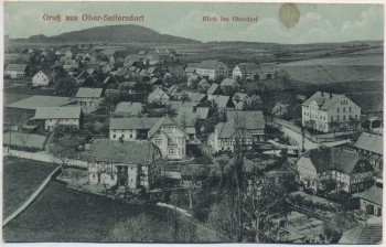 VERKAUFT !!!   AK Gruß aus Ober-Seifersdorf Blick ins Oberdorf Oberseifersdorf b. Mittelherwigsdorf 1919 RAR