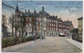 AK Limbach in Sachsen Gartenstrasse 1913 RAR