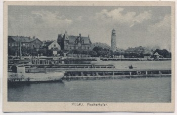 AK Pillau Fischerhafen Hafen Baltijsk Ostpreußen Russland 1915