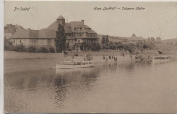 VERKAUFT !!!   AK Paulsdorf Haus Seeblick Talsperre Malter b. Dippoldiswalde 1924