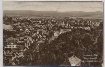 AK Foto Trinks-Postkarte Sonneberg in Thüringen Gesamtansicht vom Schlossberg aus 1925