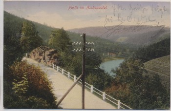 AK Partie im Zschopautal bei Zschopau 1914