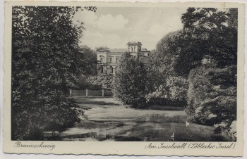 AK Braunschweig Am Inselwall Löbbeckes Insel 1930