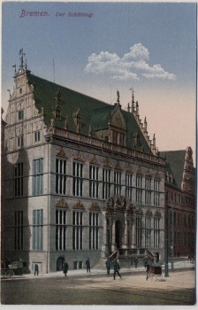 AK Bremen Haus Schütting am Markt 1920
