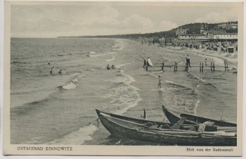 AK Ostseebad Zinnowitz Blick von der Badeanstalt Usedom 1931