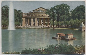 AK Foto Stuttgart Kgl. Hoftheater Anlagensee XIV. Verbandstagung der Tierschutz-Vereine des Deutschen Reiches Offizielle Postkarte 1914