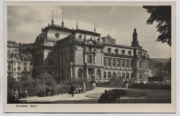 AK Foto Karlsbad Bad Stempel Deutsche Dienstpost Böhmen-Mähren Karlovy Vary Tschechien Feldpost 1941