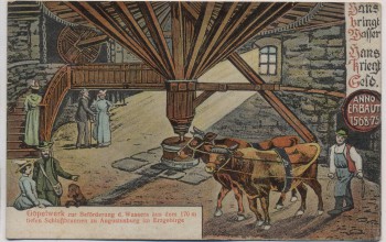 VERKAUFT !!!   AK Augustusburg Schloß-Restaurant Göpelwerk ... 1910