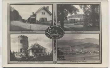 VERKAUFT !!!   AK Gruss aus Rotenhof Rothenhof Kalsching b. Krems Chvalšiny b. Křemže Böhmen Tschechien 1945