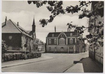 VERKAUFT !!!    AK Foto Worbis Eichsfeld Evangelische Kirche und Blick zur Burgstraße 1972