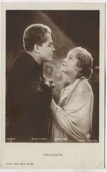 VERKAUFT !!!  AK Foto Metropolis Gustav Fröhlich Brigitte Helm Schauspieler UFA Verlag Ross Berlin 1927