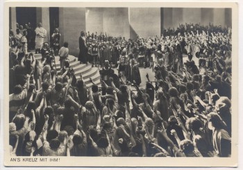 AK Oberammergau Passionsspiele An's Kreuz mit Ihm ! 1934
