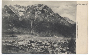 AK Mittenwald mit Karwendel 1904