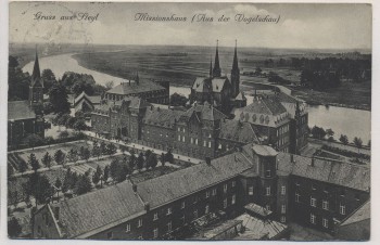 AK Gruss aus Steyl Missionshaus aus der Vogelschau b. Venlo 1915
