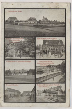 AK Mehrbild Chemnitz-Borna-Heinersdorf Erholungsstätte Wirkungsstätten des Vereins zur Bekämpfung der Schwindsucht Helenenstrasse Kriegshof Röhrsdorf 1920 RAR