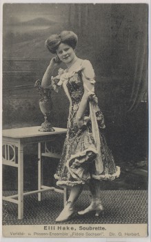 AK Elli Hake Soubrette Variete u. Possen-Ensemble Fidele Sachsen Dresden 1912