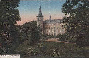 VERKAUFT !!!   AK Schleiz Fürstl. Schloß Thüringen 1918