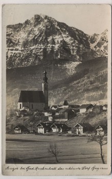 AK Foto Anger bei Bad Reichenhall das schönste Dorf Bayerns Berchtesgadener Land 1937
