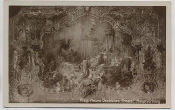 AK Foto Prag Neues Deutsches Theater Hauptvorhang Praha Tschechien 1940