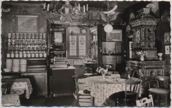 AK Foto Heidelberg Zum Roten Ochsen Innenansicht Bürgerstube 1960