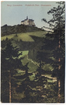 AK Burg Lauenstein Fränkisch-Thür. Grenzwarte b. Ludwigsstadt 1925