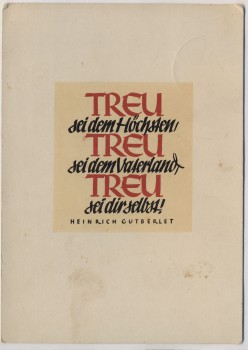 AK Patriotika Heinrich Gutberlet Treu sei dem Höchsten... 1944