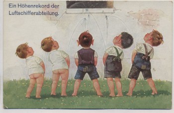 AK Ein Höhenrekord der Luftschifferabteilung 5 Jungen Kind 1915