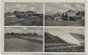 AK Mehrbild Nordstrand Norderhafen Kiewhuk Dorfstrasse 1952 AK Mehrbild Nordstrand Norderhafen Kiewhuk Dorfstrasse 1952