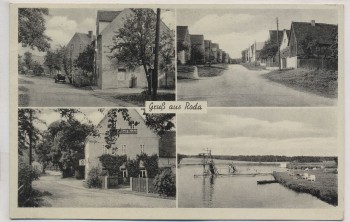 VERKAUFT !!!   AK Gruß aus Roda / Grimma Gasthof Bad Dorfstrasse b. Mutzschen Cannewitz 1940