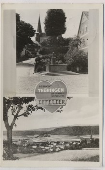 AK Foto Effelder Ortsansicht Kirche b. Sonneberg 1939 RAR