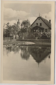AK Foto Neustadt / Orla Gamsenteich am Schloß 1954