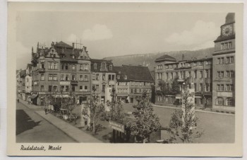 AK Foto Rudolstadt Markt 1955