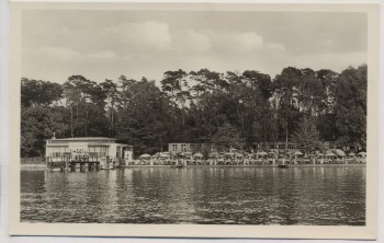 AK Foto Berlin Wannsee Pavillon am Stölpchensee 1950