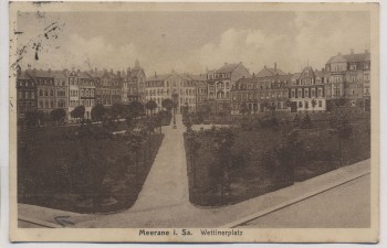 AK Meerane in Sachsen Wettinerplatz 1930