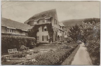 AK Foto Bad Blankenburg Thüringer Wald Sanatorium Dr. Warda 1925