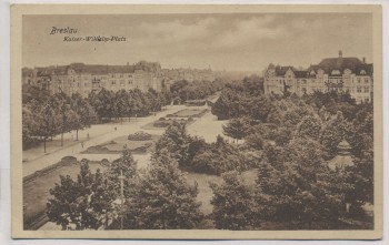 VERKAUFT !!!   AK Breslau Kaiser-Wilhelm-Platz Schlesien Wrocław Polen Feldpost 1917