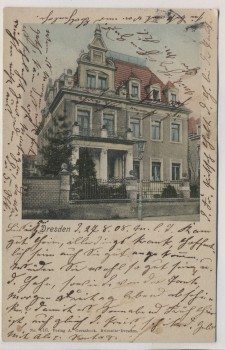AK Briesnitz Dresden Hausansicht Villa 1908 RAR