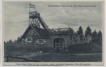 AK Manebach b. Ilmenau Heidenberg Deutsche Hütte 1920