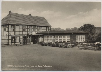 AK Foto Meisdorf HOG Gartenhaus am Harz bei Burg Falkenstein 1968